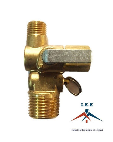 Air Compressor Tank Manifold Valve W/ Ball & Relief