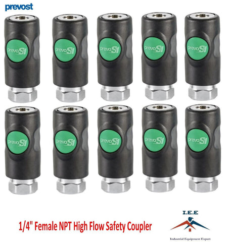 10 Pack Prevost Push Button High Flow Safety Air Coupler ESI 071201