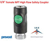 10 Pack Prevost Push Button High Flow Safety Air Coupler ESI 071201