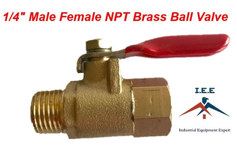1/4'' PT Female Thread Ball Valve Lever Handle Full Port Brass Metal