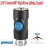 10 Pack Prevost ISI 061201 High Flow Safety Air Coupler 1/4
