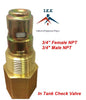 New air compressor in tank check valve 3/4