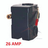 Heavy Duty 26 Amp Air Compressor Pressure Switch Control Valve 95-125 PSI 4 Port