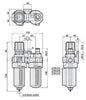 Air Pressure Regulator & Filter combo Compressor 1/2