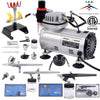 Master Pro Airbrush Multi-purpose system Dual-action 3 Airbrush Kit w/ 6ft Hose