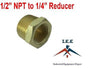 Reducer Metal Brass Threaded Pipe Fitting Hex Bushing 1/2