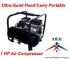 Hand Carry Portable 1HP Air Compressor Ultra Quiet 115 Volt 125 PSI