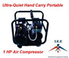 Hand Carry Portable 1HP Air Compressor Ultra Quiet 115 Volt 125 PSI